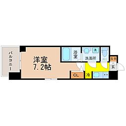 ラドゥセール本郷 1Kの間取図画像