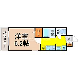 フィオーレMJ 1Kの間取図画像