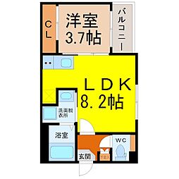 FineResidenceT01 1LDKの間取図画像
