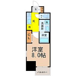 エステムコート名古屋今池アーバンゲート 1Kの間取図画像