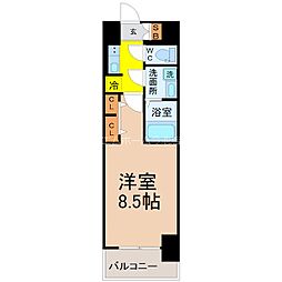 S-RESIDENCE黒川本通一丁目 1Kの間取図画像