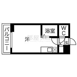 スカイハイツ 1Kの間取図画像