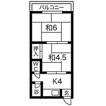 打越グリーンハイツ 305 ｜ 大阪府門真市沖町1-21（賃貸アパート2K・3階・30.00㎡） その2