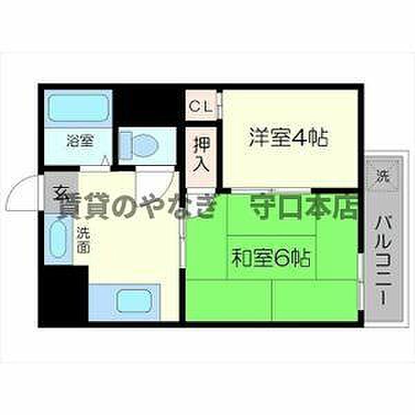 リブレーヌ水門 306｜大阪府大阪市旭区清水5丁目(賃貸マンション2K・3階・35.00㎡)の写真 その2