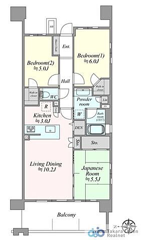 間取り レーベン仙台SILVISTA 12階/-
