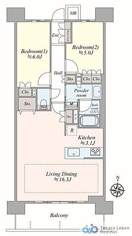 間取り レーベン小鶴新田THE ONE 11階/-
