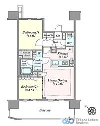 レーベン川口並木VERTEA 2LDKの間取図画像