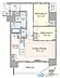 間取り：8階南東向き2LDK。三方角住戸につき採光・通風に恵まれたひと部屋です。