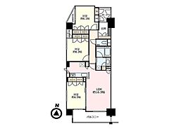 サンデュエル川口青木 3LDKの間取図画像