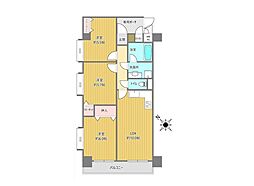 ライオンズマンション川越岸町 3LDKの間取図画像