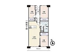 越谷ファミリータウンA棟 3LDKの間取図画像