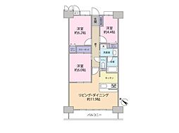 ライオンズマンション東浦和ガーデン 3LDKの間取図画像