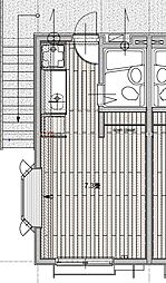 MAISON青葉 1Kの間取図画像