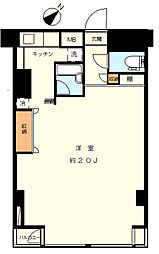 シェーネ白金 1Kの間取図画像