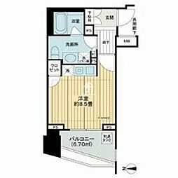 シティハウス代々木 3階ワンルームの間取り