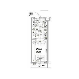 メイクスデザイン参宮橋 4階1Kの間取り