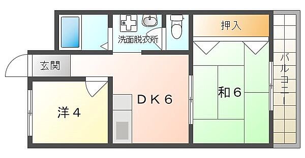 ハイツリヴェール ｜大阪府守口市菊水通３丁目(賃貸マンション2K・2階・36.00㎡)の写真 その2