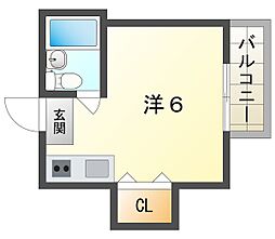ハイツL ワンルームの間取図画像