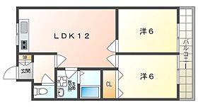 コーポグランディール  ｜ 大阪府門真市一番町（賃貸マンション2LDK・4階・51.03㎡） その2