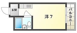 大宝門真CTスクエア1 ワンルームの間取図画像