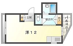 守口ハイツ ワンルームの間取図画像