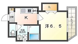 DAP大和田 8階1Kの間取り