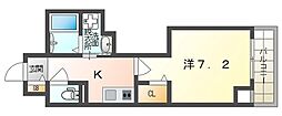オリエントレジデンス門真栄町 1Kの間取図画像