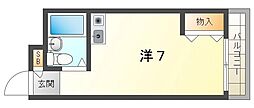 プレアール大和田 1Kの間取図画像