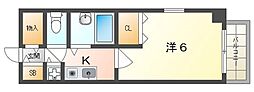 駅前敷島ビル 1Kの間取図画像