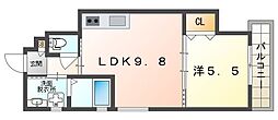 セレニティ八雲北町2丁目A棟 1LDKの間取図画像