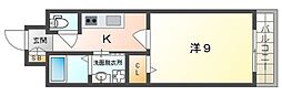 リバーサイドパレスマイ 1Kの間取図画像