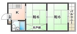 大日パレス 2Kの間取図画像