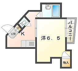 モリビル寺内町 1Kの間取図画像