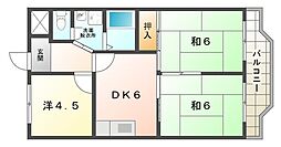 ロウタスガーデン 3DKの間取図画像