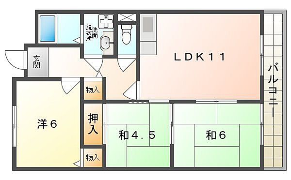 ソレイユ神田II ｜大阪府寝屋川市上神田１丁目(賃貸マンション3LDK・1階・63.00㎡)の写真 その2