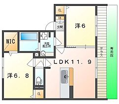 沙羅  ｜ 大阪府交野市星田１丁目（賃貸アパート2LDK・1階・57.35㎡） その1