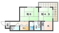 シャトーM.O. 2Kの間取図画像