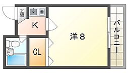 プレアール寝屋川緑町 1Kの間取図画像
