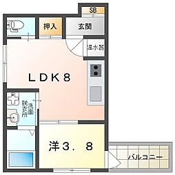 FaseciaMagnolia 1LDKの間取図画像