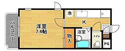 ツインE&T 1Kの間取図画像
