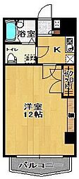 郡中アーバンタイム 1Kの間取図画像
