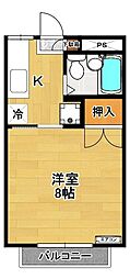 PAL壱番館 1Kの間取図画像