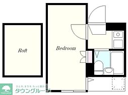 都営浅草線 西馬込駅 徒歩15分の賃貸アパート 2階1Kの間取り