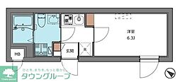東急池上線 戸越銀座駅 徒歩6分の賃貸マンション 1階1Kの間取り