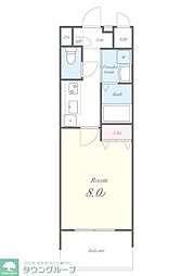 京急空港線 穴守稲荷駅 徒歩3分の賃貸マンション 11階1Kの間取り