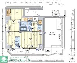 JR山手線 五反田駅 徒歩7分の賃貸マンション 14階1LDKの間取り