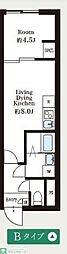 仮称池上7丁目新築アパート 1LDKの間取図画像
