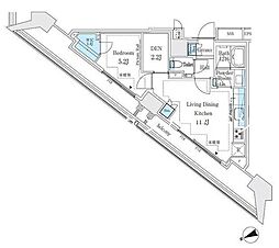ザ・パークハウス戸越公園タワー 1LDKの間取図画像