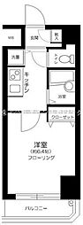 プレール天王洲アイル弐番館 1Kの間取図画像