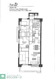 多摩川パーク・ホームズ 3LDKの間取図画像